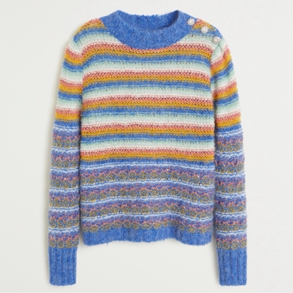 Mango X Leandra Cohen collab sold out rainbow sequin sweater